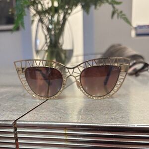 Quay Gold Cat Eye Sunglasses